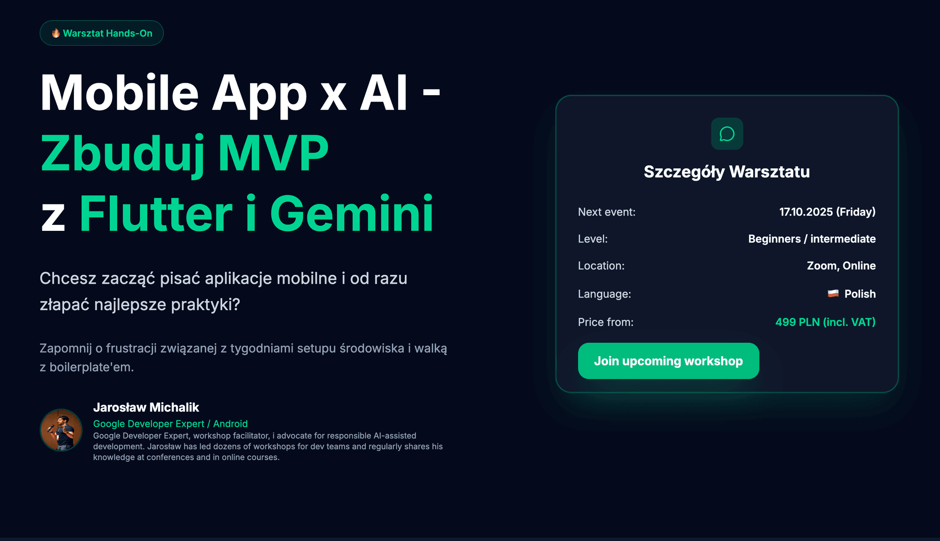 Mobile App x AI - Budowanie MVP z Flutter i Gemini w 3 Godziny | Nowoczesny Dev